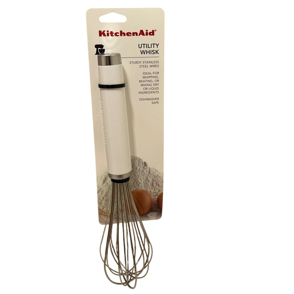 Kitchenaid Whisk Utility White KE060OHWHA NEW with Tags!